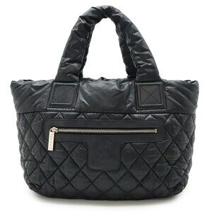 CHANEL Black Leather Tote Bag